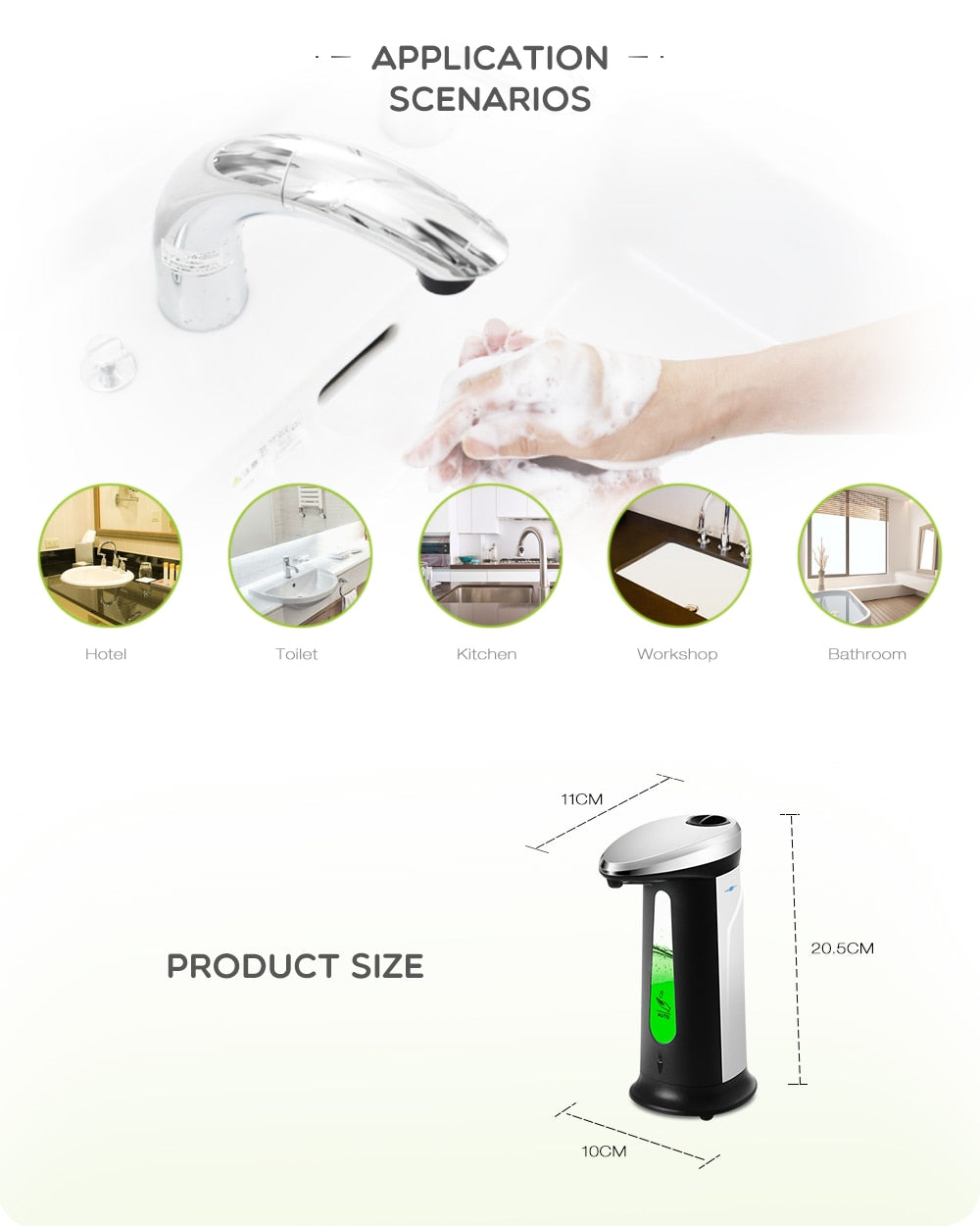 PureFlow™ Luxury Touchless Soap Dispenser – Smart Sensor 400ML